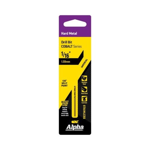 Alpha Cobalt Jobber Drill 1/16″