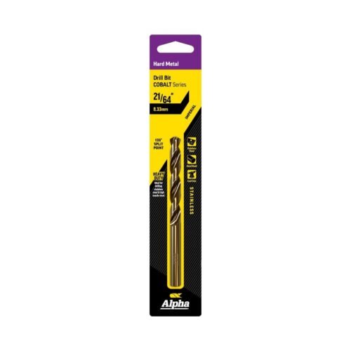 Alpha Cobalt Jobber Drill 21/64″