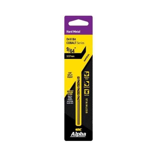 Alpha Cobalt Jobber Drill 9/64″