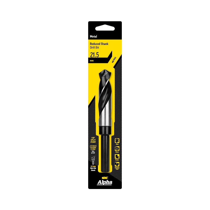 Alpha Reduced Shank Drill Bit 21.5mm Metric