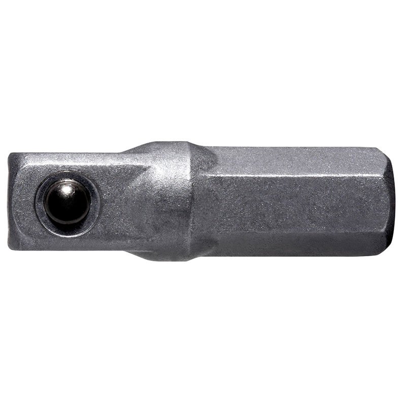 Alpha Adaptor 1/4 hex - 1/4" Square x 25mm"