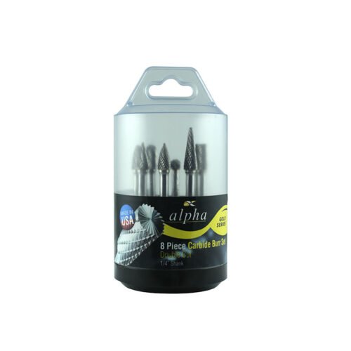 Alpha 8 Piece Carbide Burrset 1/4″ Shank