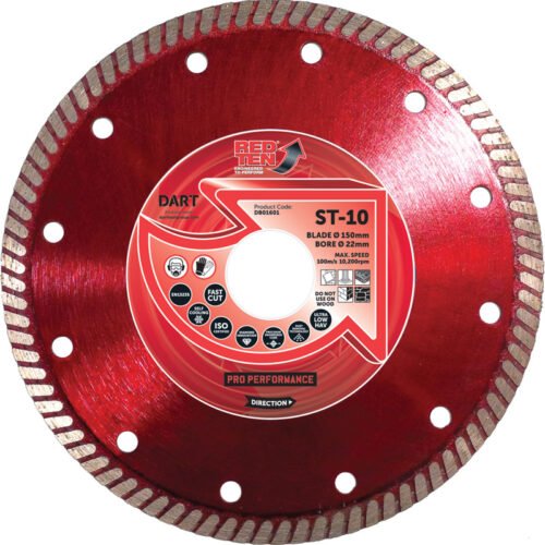 DART Red Ten ST-10 Pro Blade 300 x 20mm Bore x 10mm Segment Height