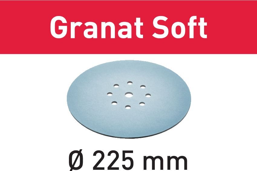 SANDPAPER STF D225/8 P400 GRS/25 with soft foam base