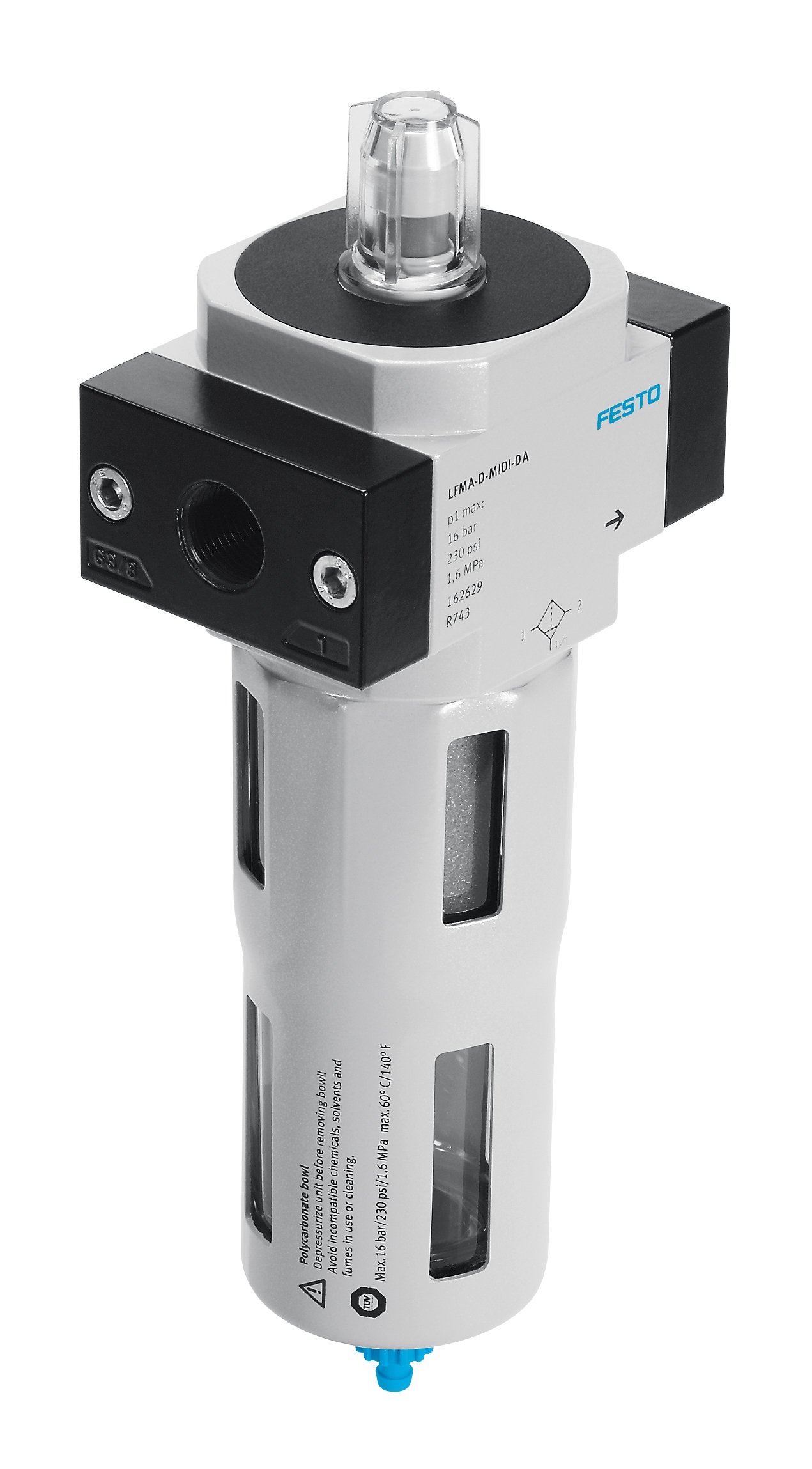 Filter, Coalescing 1/2" 0.01 Mic. 1120 lpm INDENT