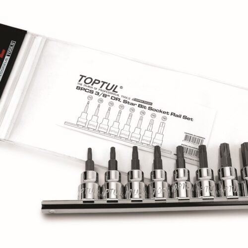 Socket Torx Bits 3/8″Dr on Rail 8pc T15-T50