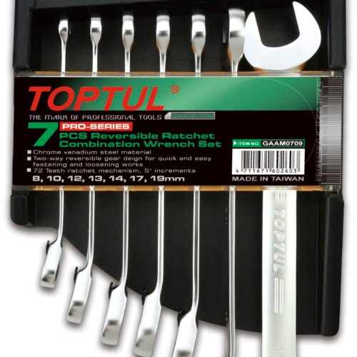 Wrench Set Rev Gear 7pc 8-19mm