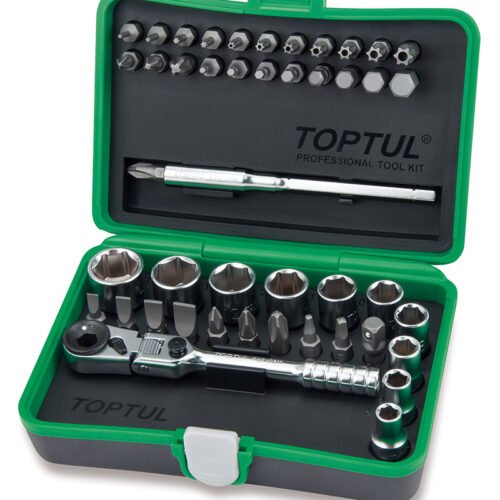 Socket & Bit Set 1/4″Dr 45pc