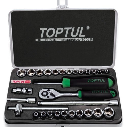Socket Set 1/4″Dr 29pc SAE/MM 3/16″-9/16″ 4-14mm