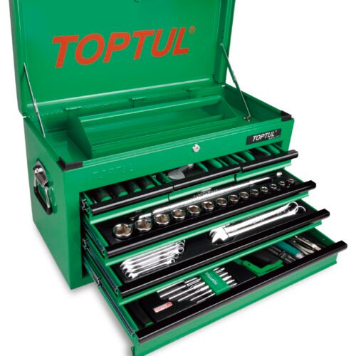 Tool Kit 120pc w/ 6 Drawer GREEN Top Box SAE/MM *IND*