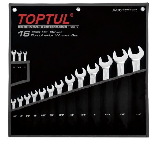 Wrench Comb R&OE Set 16pc SAE 1/4″ 11/4″