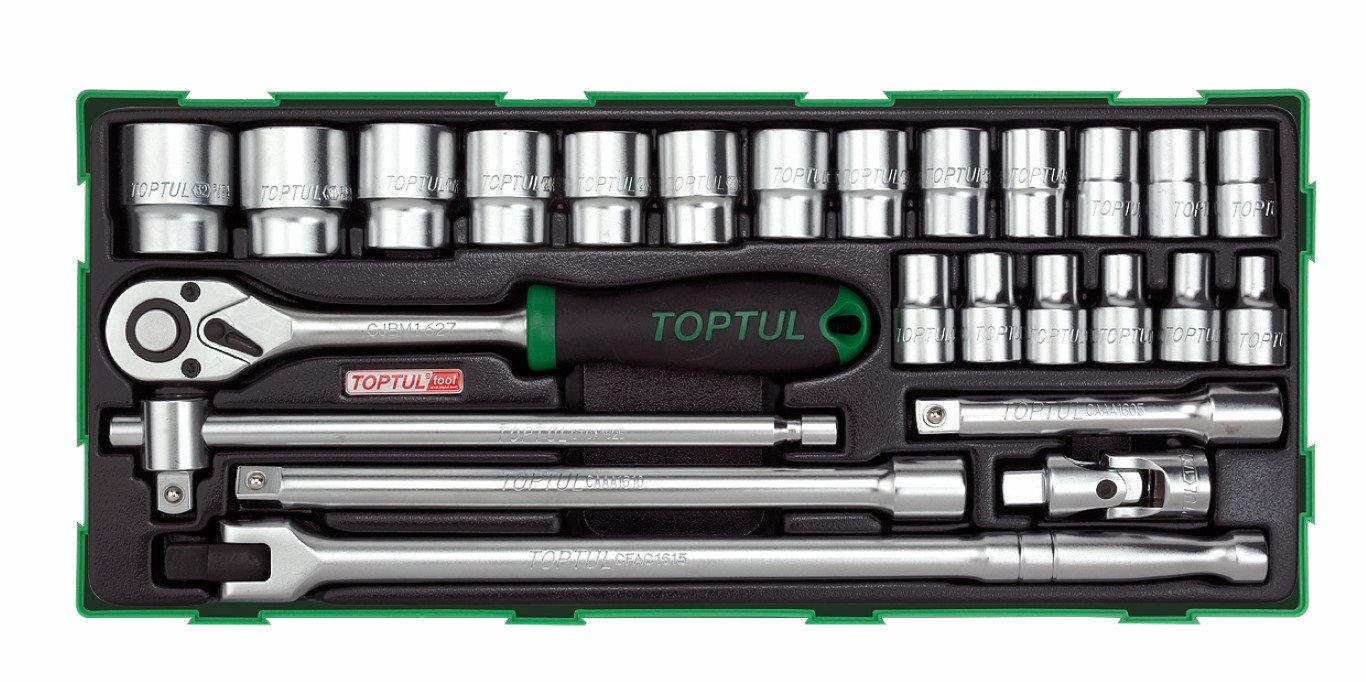 TI Socket Kit 1/2"Dr 25pc Metric