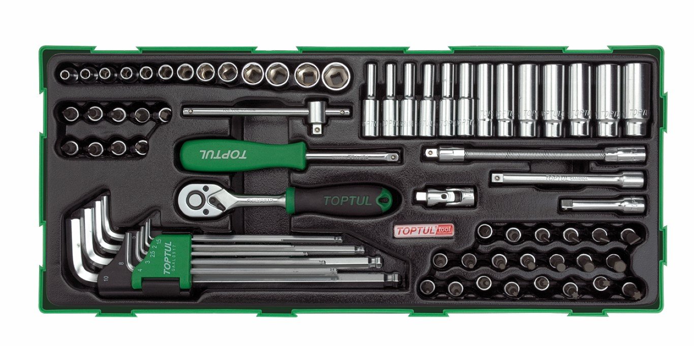 TI Socket & Hex Key Kit 1/4"Dr 72pc Metric