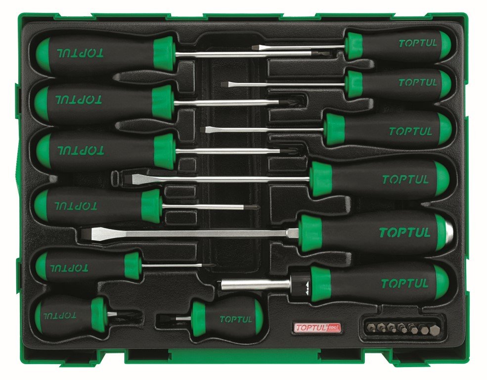 S/Driver Set 20Pc FL/PH/PZ/SQ/Bits