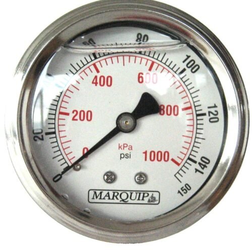 Gauge Air 63mm 1000kPa(150psi) 1/4 SS Rear mount