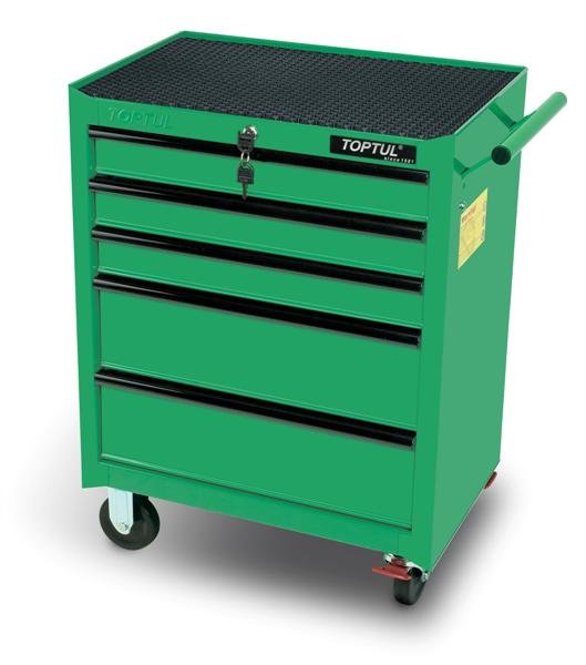 Roll Cabinet 5 Drawer Mobile GREEN SMALL